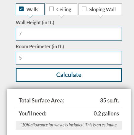 paint calculator by improvenet