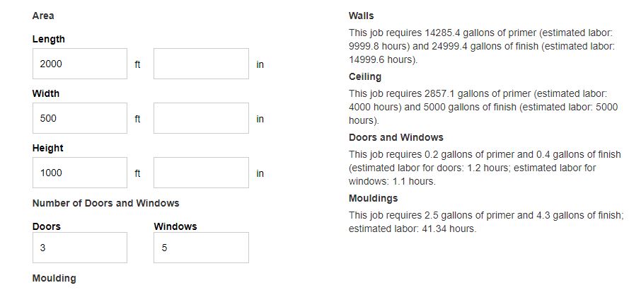 paint calculator by lowesbypros